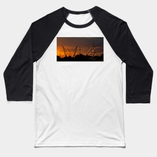 Sunlit hydro wires Baseball T-Shirt